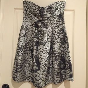 Minkpink silver grey party dress Large