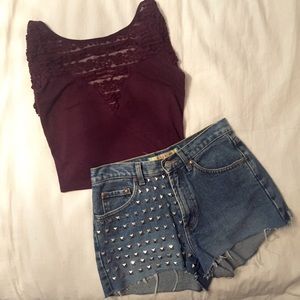 Kimchi blue lace crop top