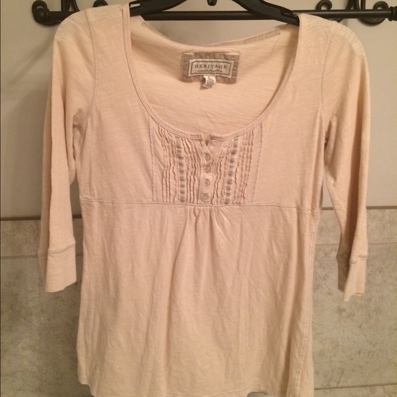 🛍 Cute Feminine Cream Babydoll Top by Heritage