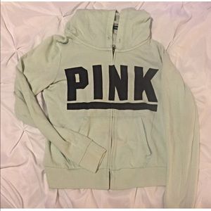 VS Pink hooded zip up