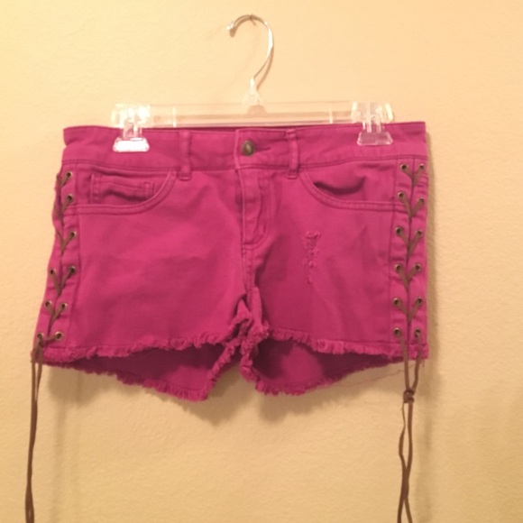 Forever 21  💋 Purple side tie shorts 💜