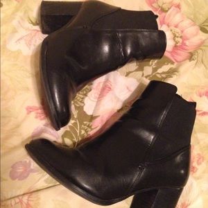 Black heeled booties