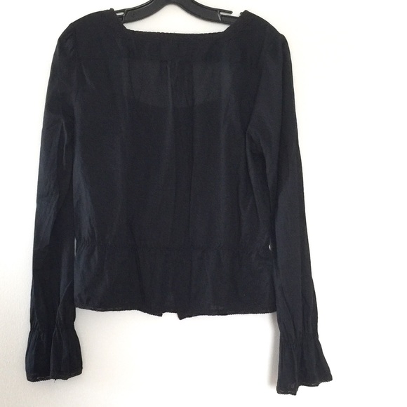 Lucky Brand Flounce-Sleeve Blouse / Top - Picture 3 of 4