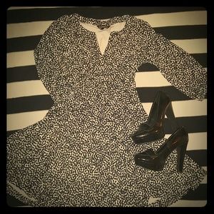 Full skirt printed dress