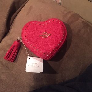 Red coach coin purse