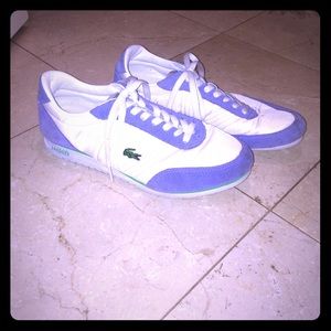 Lacoste Sport Shoes in White/Periwinkle Blue