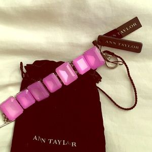 NWT Bright Pink and Silver Bracelet