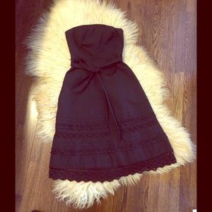 Black strapless summer dress