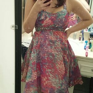 Multicolored Spring Party Dress