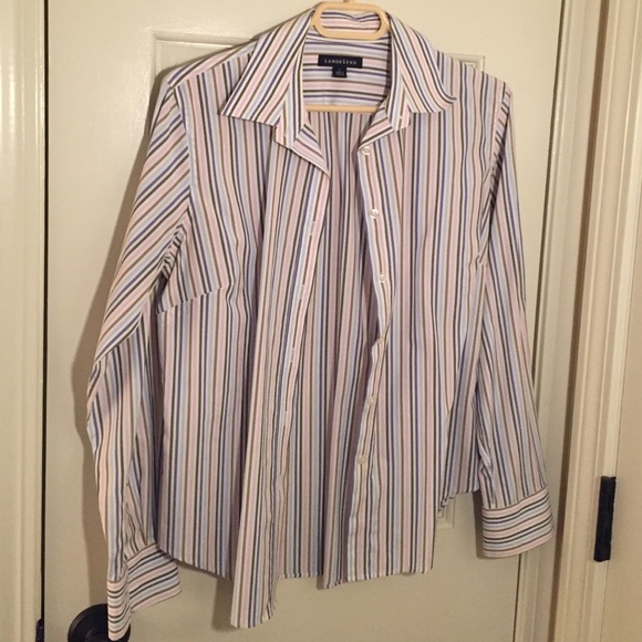 Lands end striped blouse