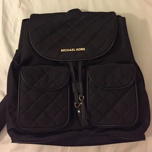 Michael Kors Quilted Nylon Backpack Bookbag