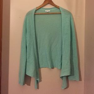 Sea foam green cashmere cardigan sweater