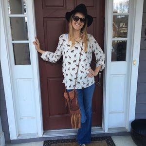 Elephant and giraffe long sleeve