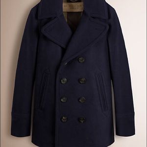 MEN BURBERRY WOOL CASHMERE PEA COAT
