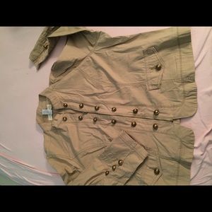 Khaki Embellished Jacket