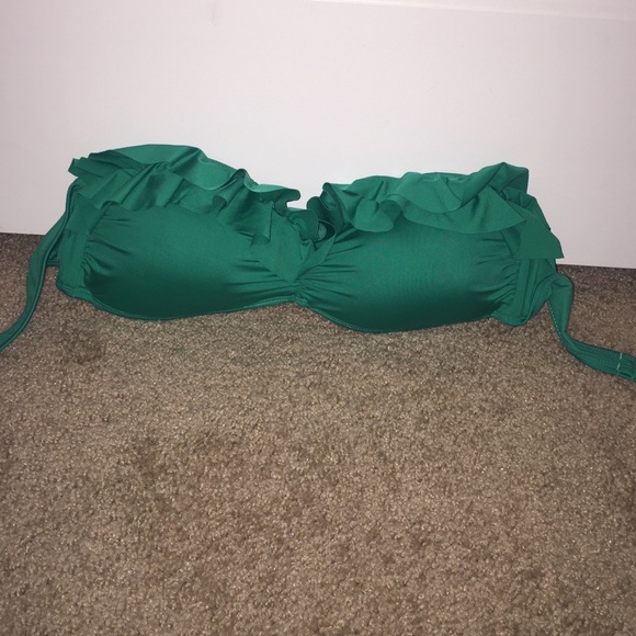 Green bathing suit top