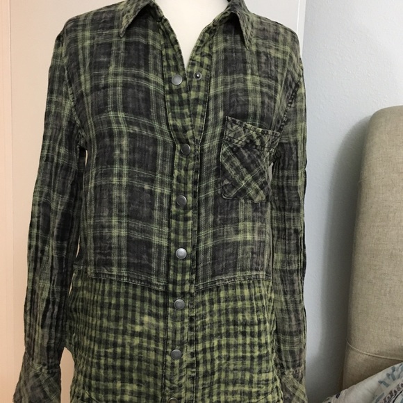 🚫SOLD🚫 Free People Lyndsy Plaid Flannel XS