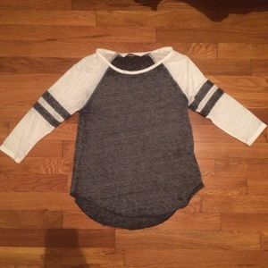 Gray baseball tee
