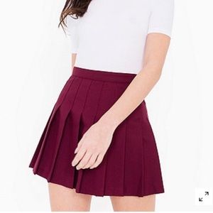 American Apparel Maroon Tennis Skirt
