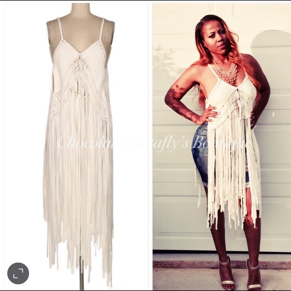 White Fringe Top - Picture 4 of 4