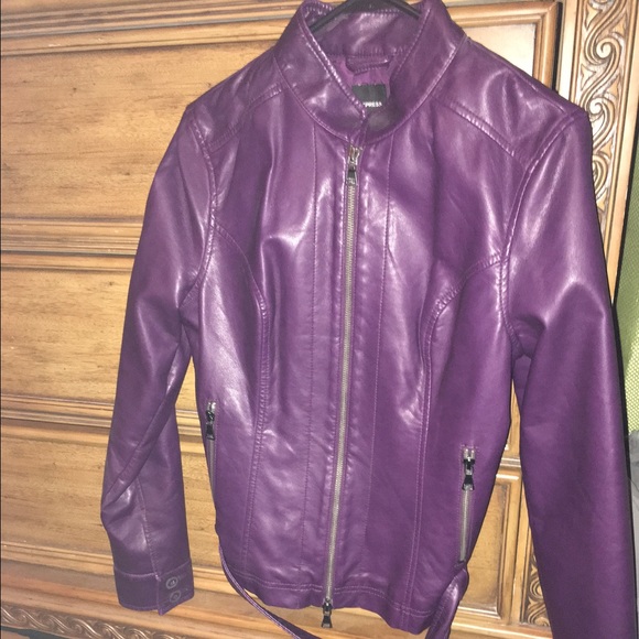 Purple leather jacket