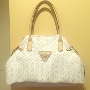 Guess large handbag - white and beige.