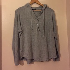 Eileen Fisher hooded sweater petite medium