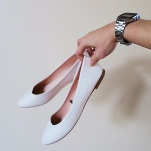 White Ballet Flats