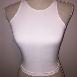 American Apparel designer white crop top tee
