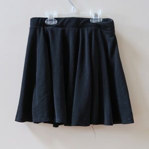 Black Flirty Skater Skirt