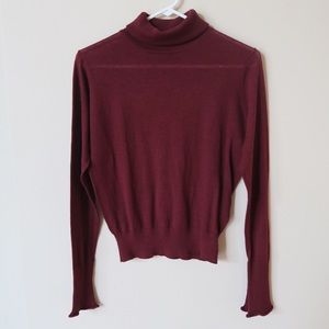 Zara Maroon Turtleneck
