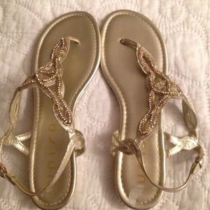 Strap jeweled sandals!