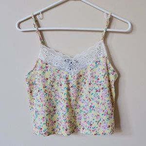 Lace Floral Crop Top