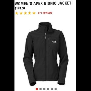 Black Apex Bionic North Face Jacket