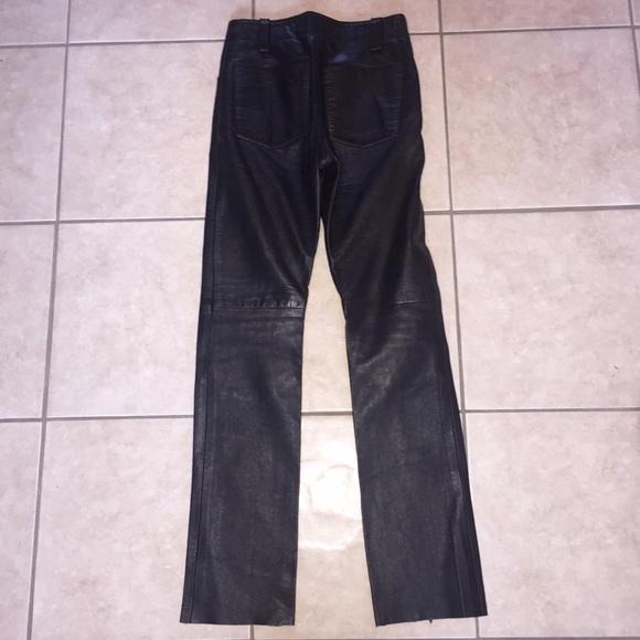 Temporary Hold 100% Genuine Leather Pants | sz 25 - Picture 3 of 4