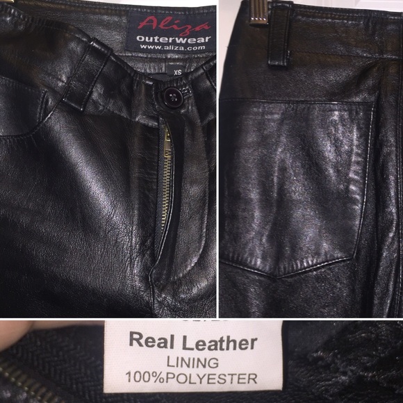 Temporary Hold 100% Genuine Leather Pants | sz 25 - Picture 4 of 4