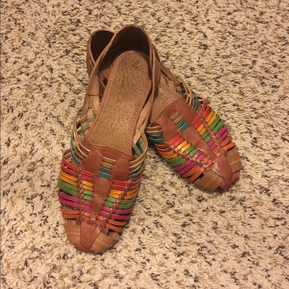 Cute colorful shoes made by Mexican craftsmen