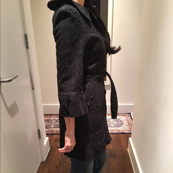 Black Button Wrap Jacket - image 3