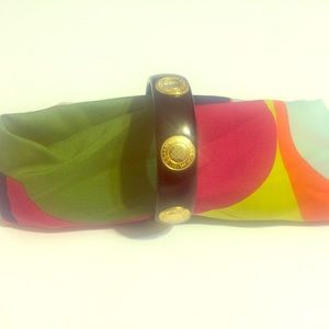 🔷SOLD🔷Coach gold studded black bangle