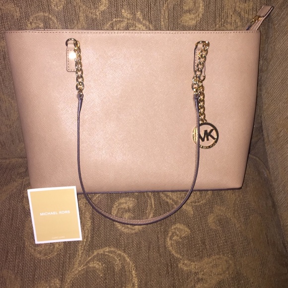 Michael Kors Jet Set Chain leather tote
