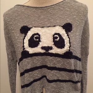Designer grey panda sweater