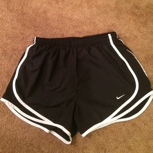 Black Nike running shorts