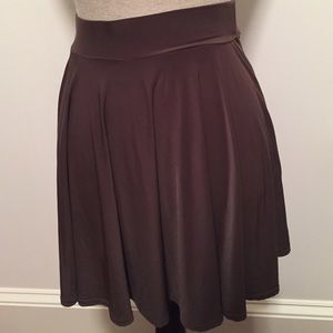Khaki green flowy skirt
