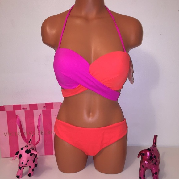 PINK Victoria's Secret Other - 🚫SOLD🚫NEW PINK VS SWIMSUIT  WRAP TOP SWIM/BOTTOM