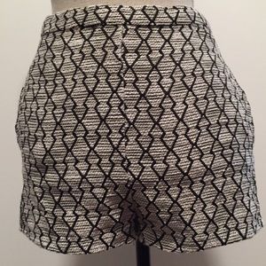 Designer woman's high wasted tweed shorts