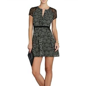 SOLD - BCBG Black Printed Dress