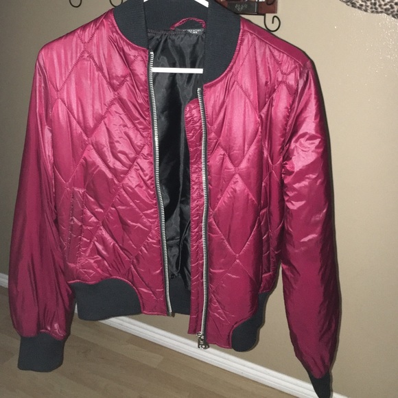 Red bomber jacket TOPSHOP