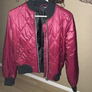 Red bomber jacket TOPSHOP