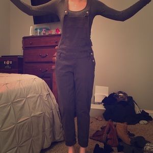 Gray Hollister overalls