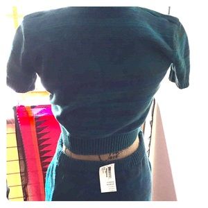 American Apparel 2 Piece crop/skirt set- Tropics